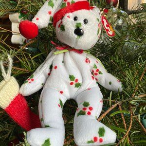 Vintage TY Original 1998 Holiday Teddy Beanie Baby